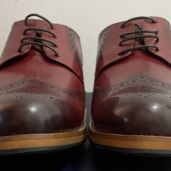 NEW!!! FELIX CHU WINGTIP BROGUE BURNISHED REDWOOD LEATHER SHOES US 12 EU 46 - Picture 6 of 15